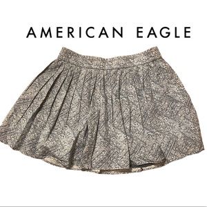 AMERICAN EAGLE blue floral pattern print flare skirt size XL